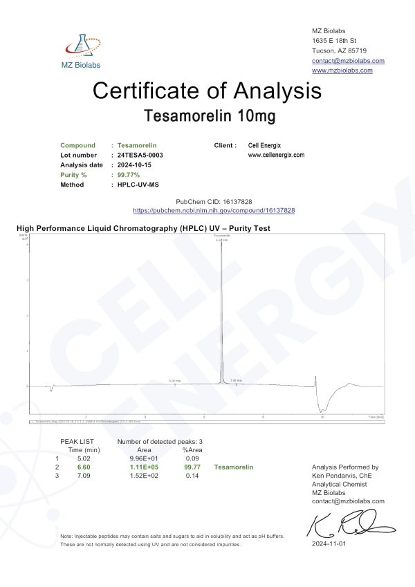 Tesamorelin 10mg | Amber Edition - Image 2