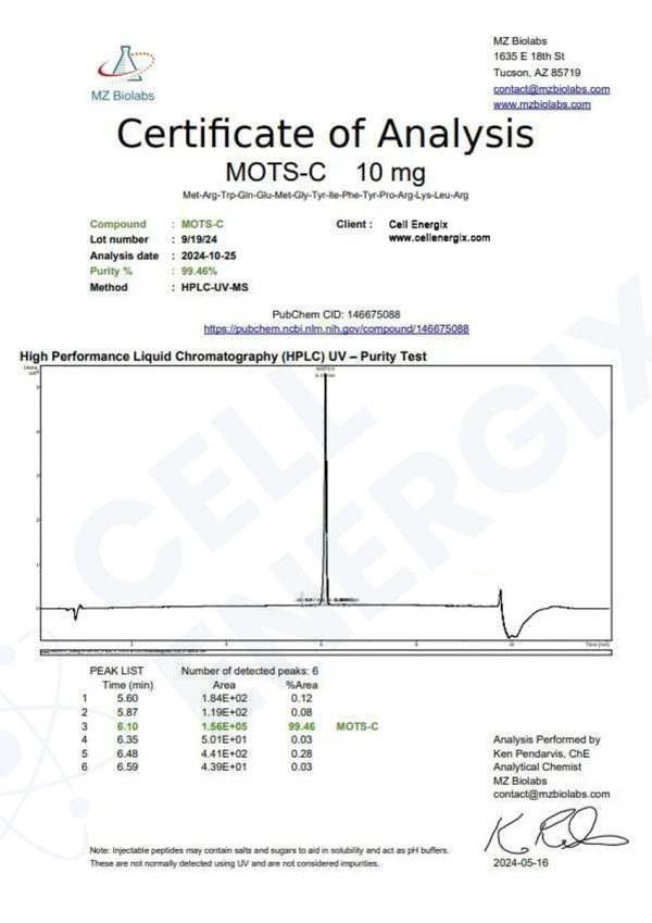 MOTS- C 10mg | Amber Edition - Image 2
